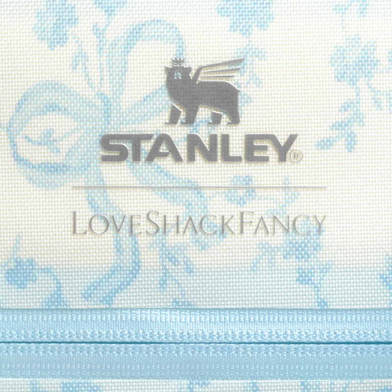 Stanley 1913 Stanley 1913 x LoveShackFancy Holiday All Day Madeleine Mini Cooler Backpack 20 Can 14 QT 13.2 L in Coquette Bow Winter Ice | Detailed View