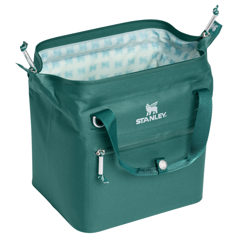 Stanley 1913 The All Day Julienne Mini Cooler 7.4 QT in Shadow Green | Open View