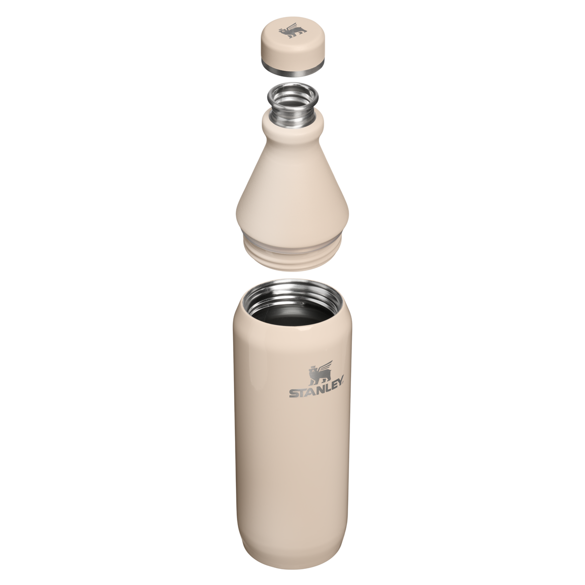 Stanley 1913 All Day Slim Bottle 20 OZ in Champagne Gloss | Cross Section View