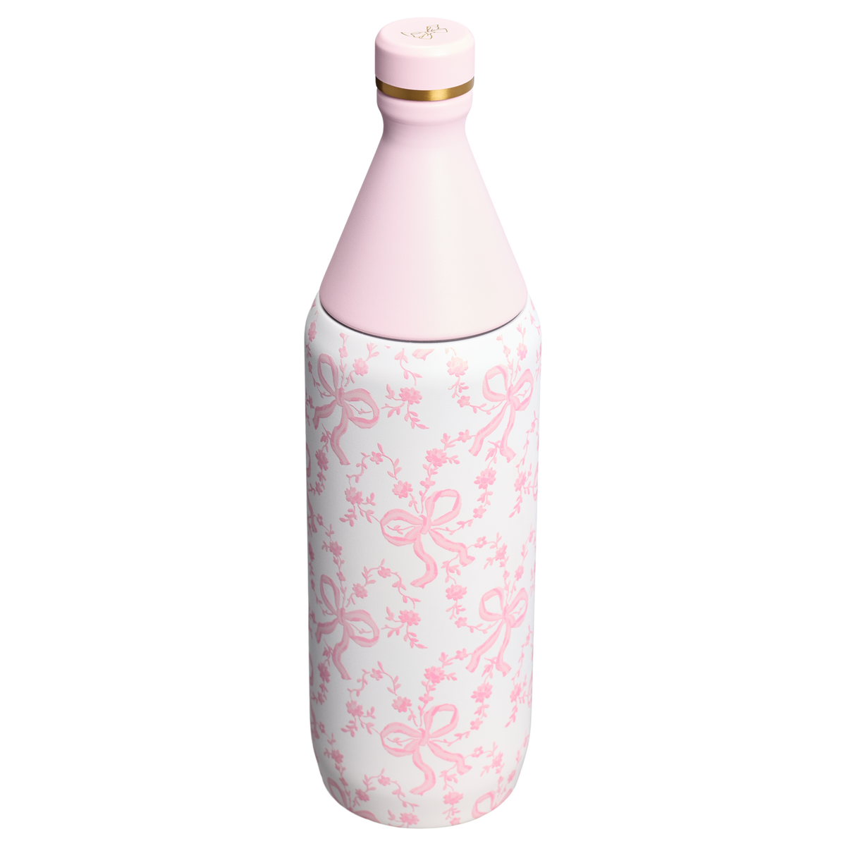 Stanley 1913 Stanley 1913 x LoveShackFancy Holiday All Day Slim Bottle 34 OZ in Coquette Bow Chantilly | Back View