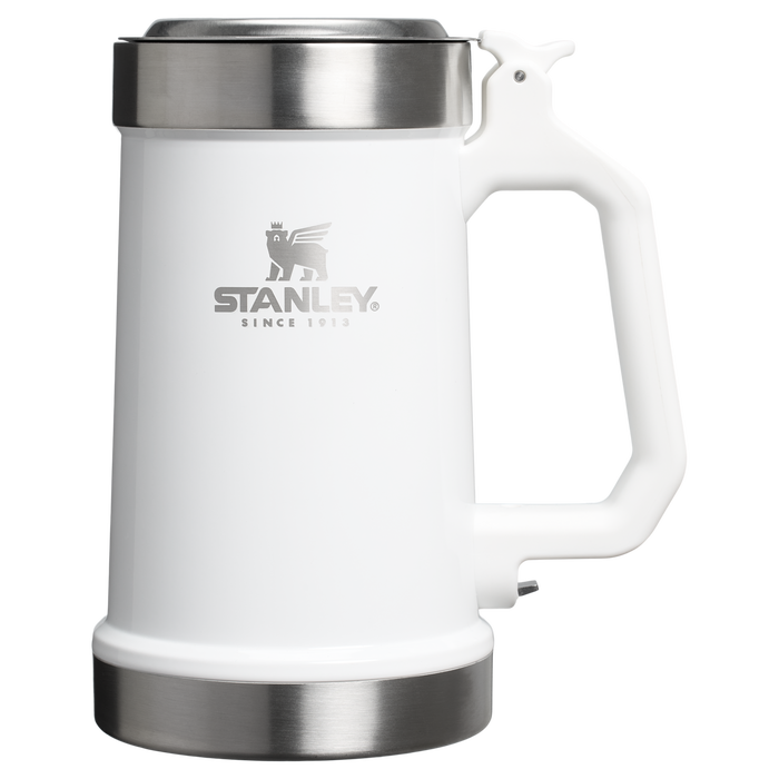 Stanley 24 OZ Insulated Beer Stein With Bottle Opener In White