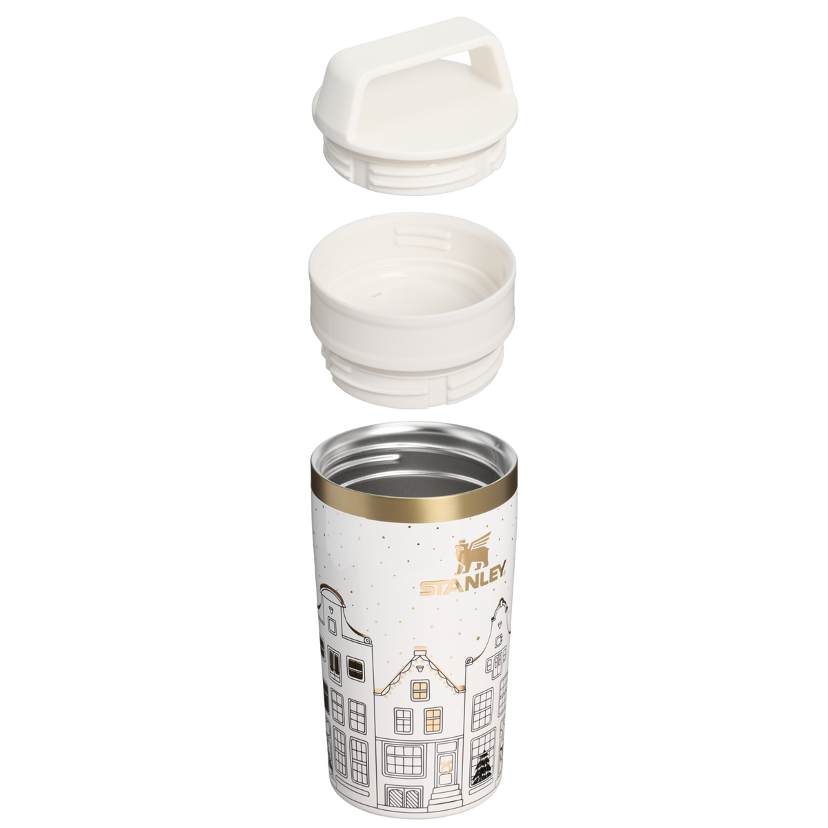Stanley 1913 The Café-To-Go Travel Mug 12 OZ in Salt Gingerbread | Cross Section View