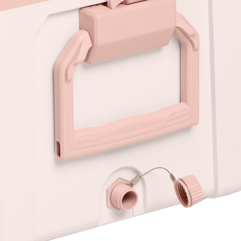 Stanley 1913 The Easy Carry Outdoor Cooler + Strap 24 QT in Rose Quartz | Detailed View