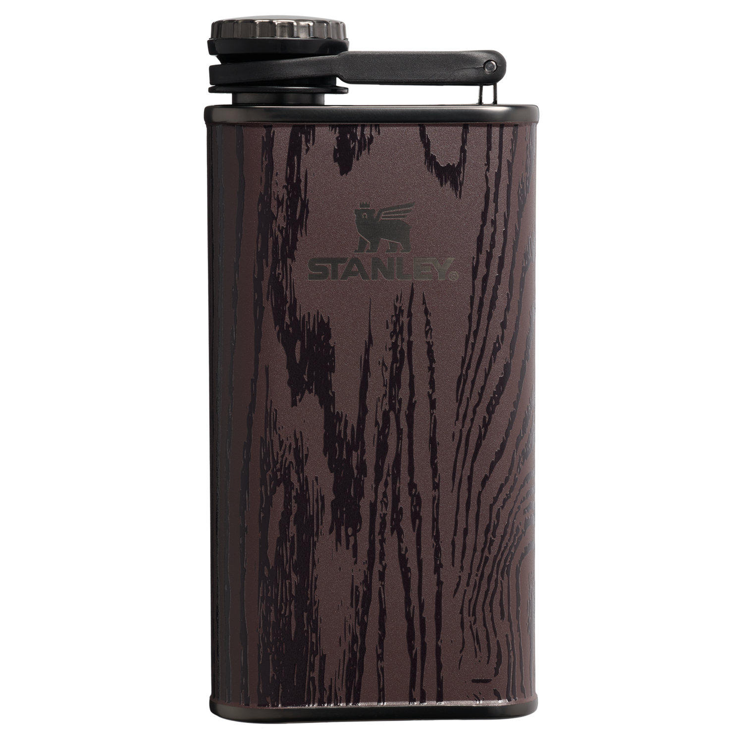 Stanley 1913 The Cheers & Cheer Easy Fill Flask 8 OZ in Redwood Woodgrain | View 1