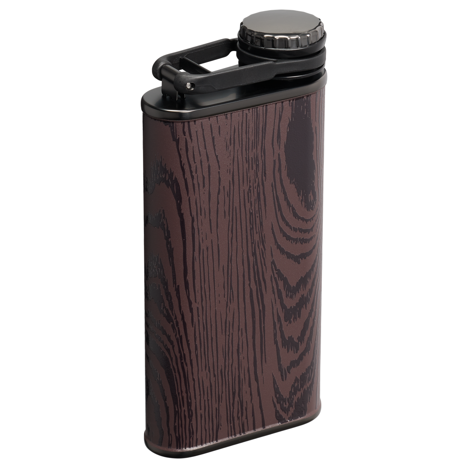 Stanley 1913 The Cheers & Cheer Easy Fill Flask 8 OZ in Redwood Woodgrain | View 2