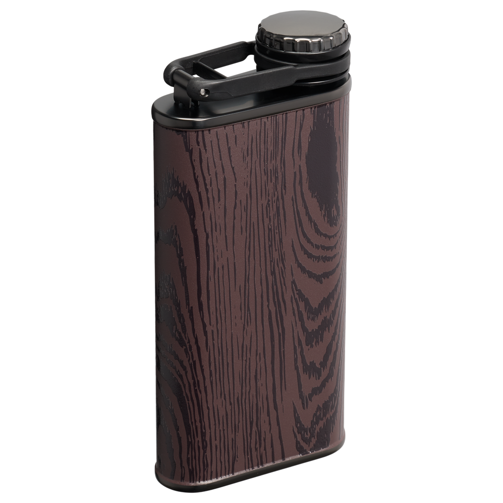 Stanley 1913 The Cheers & Cheer Easy Fill Flask 8 OZ in Redwood Woodgrain