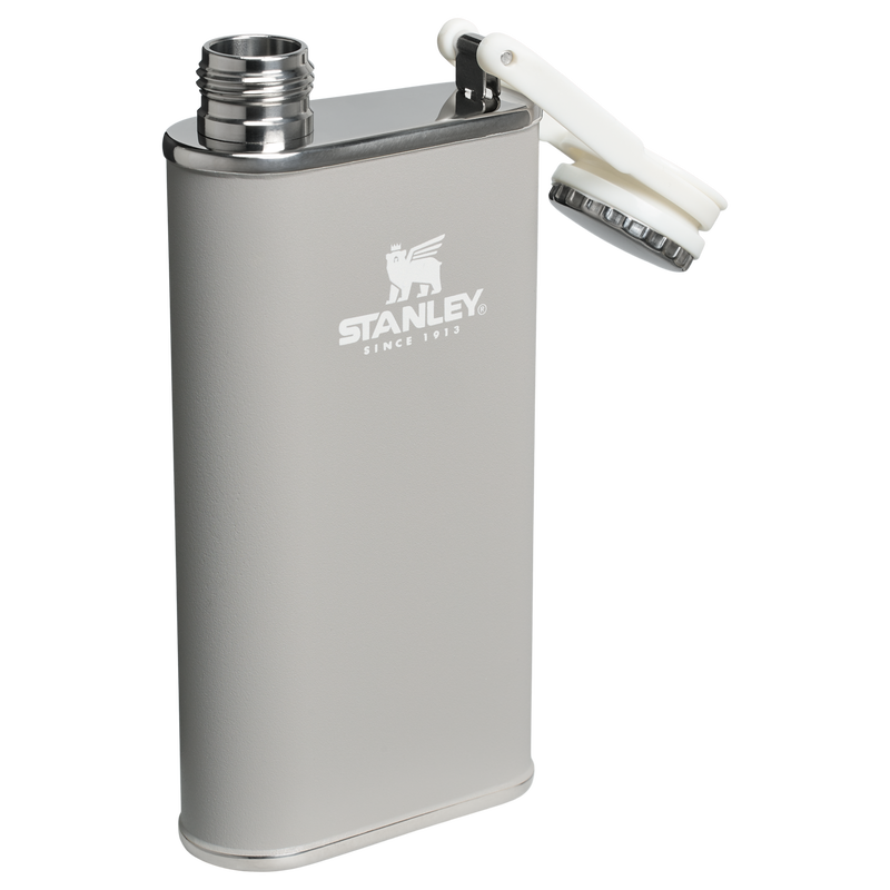 Stanley 1913 Classic Easy Fill Wide Mouth Flask 8 OZ in Ash | Open View