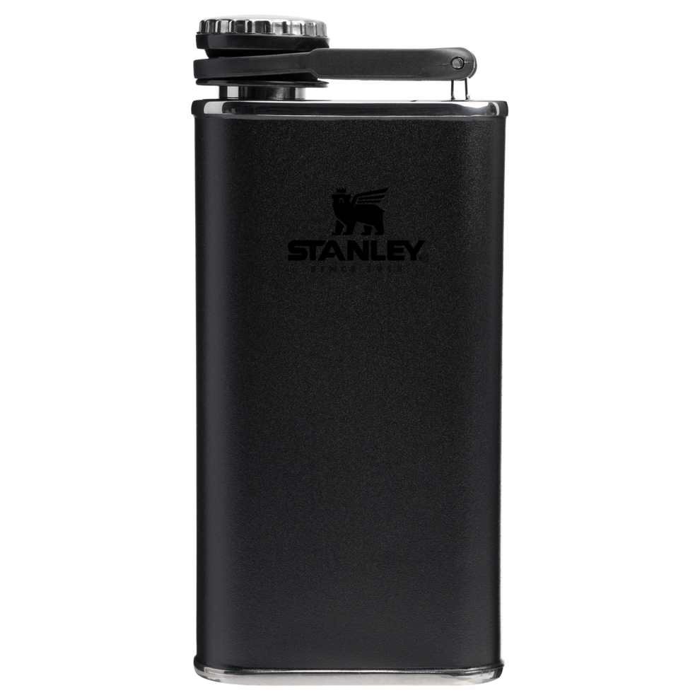 Stanley 8 OZ Easy Fill Wide Mouth Hip Flask In Black