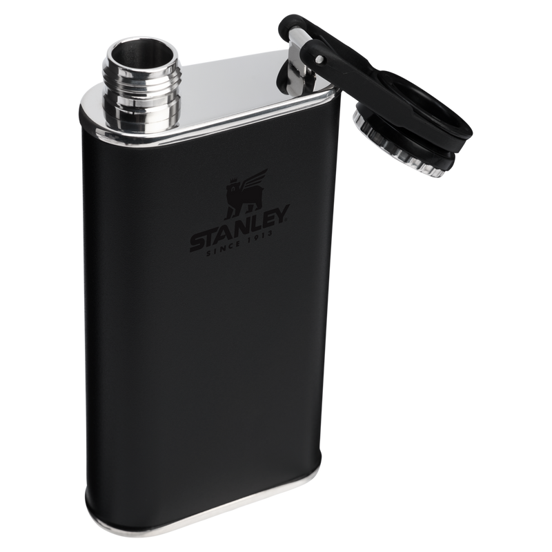 Stanley 1913 Classic Easy Fill Wide Mouth Flask 8 OZ in Black 2.0 | Cross Section View