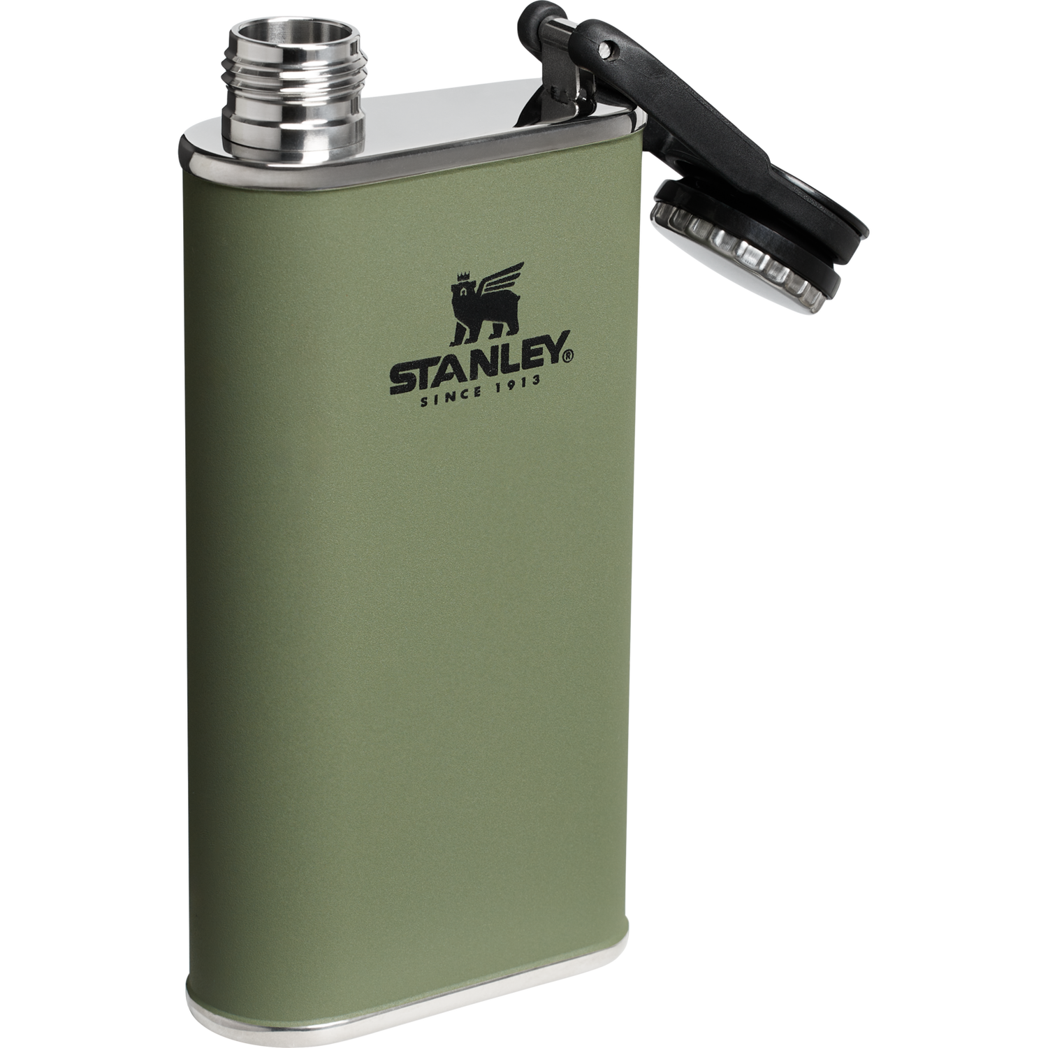 Stanley 1913 Classic Easy Fill Wide Mouth Flask 8 OZ in Dried Pine | View 2