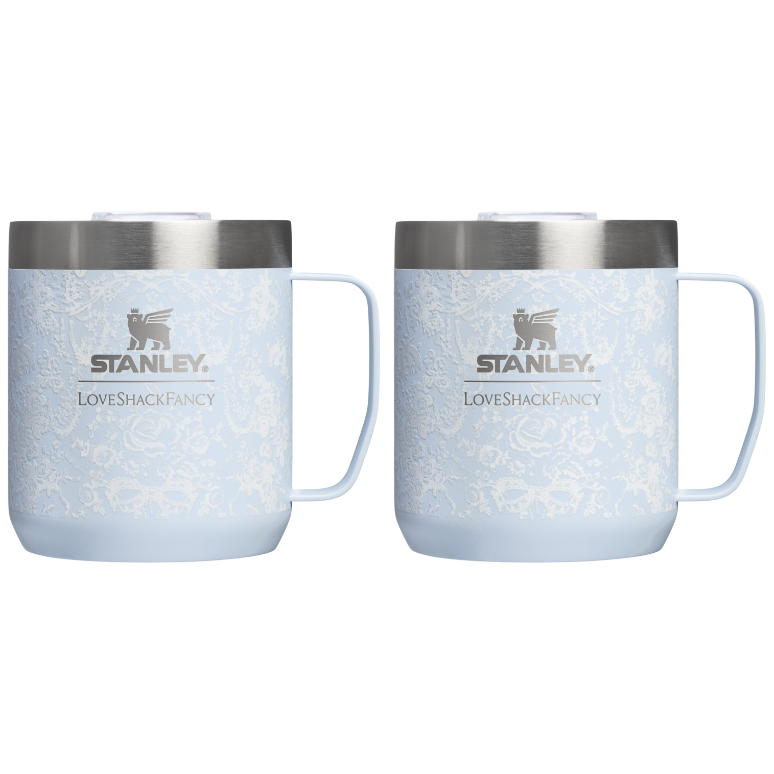 Stanley 1913 Stanley 1913 x LoveShackFancy Holiday Everyday Camp Mug Set 12 OZ in Toscana Toile Alpine Blue