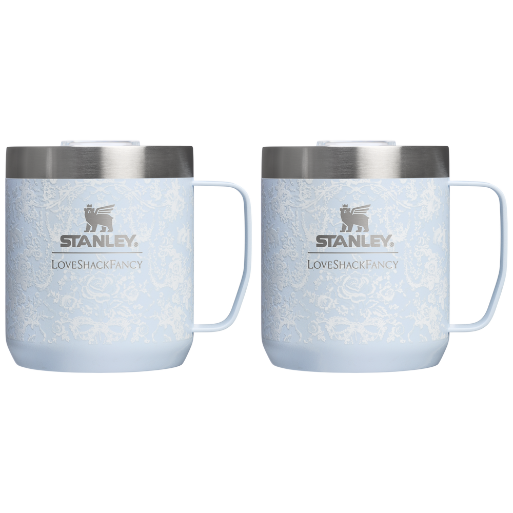 Stanley 1913 Stanley 1913 x LoveShackFancy Holiday Everyday Camp Mug Set 12 OZ in Toscana Toile Alpine Blue | View 1