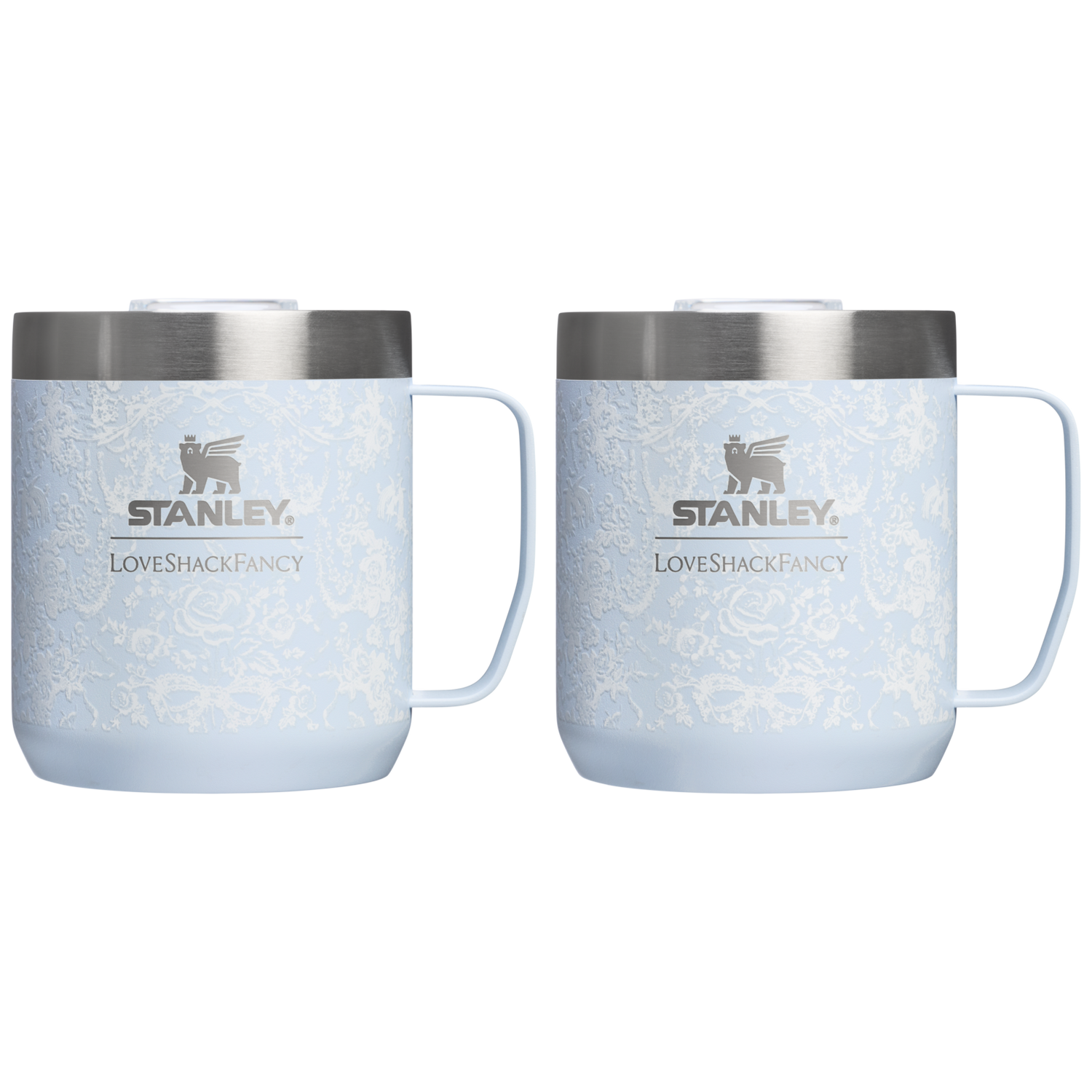 Stanley 1913 Stanley 1913 x LoveShackFancy Holiday Everyday Camp Mug Set 12 OZ in Toscana Toile Alpine Blue | View 1