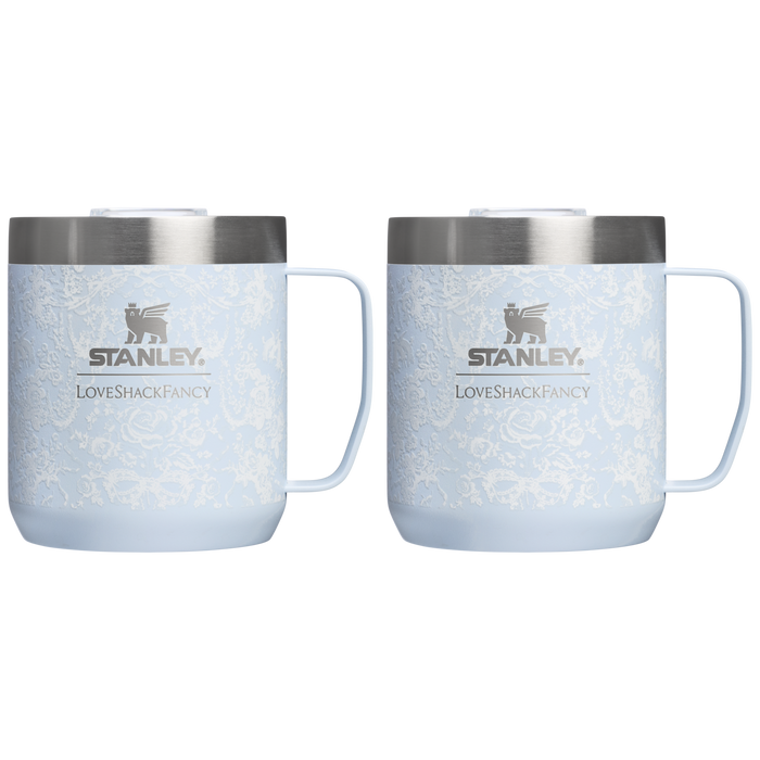 Stanley 1913 Stanley 1913 x LoveShackFancy Holiday Everyday Camp Mug Set 12 OZ in Toscana Toile Alpine Blue
