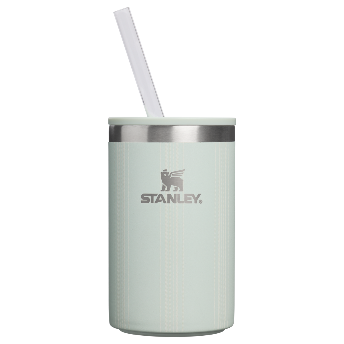 Stanley 1913 The Everyday Can Cooler Cup 10 OZ in Mist Picnic Stripe | Front View