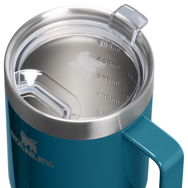 Stanley 1913 The Everyday Suburban Mug 24 OZ in Coastal Teal Gloss | Lid Detailed View