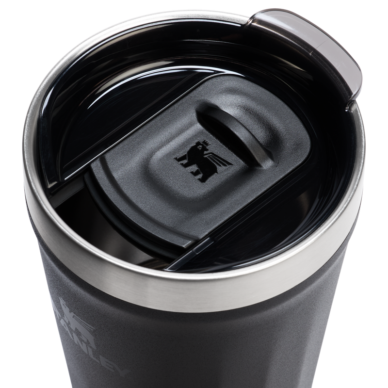 Stanley 1913 The Textured Everyday Tumbler 16 OZ in Black 2.0 | Lid Detailed View