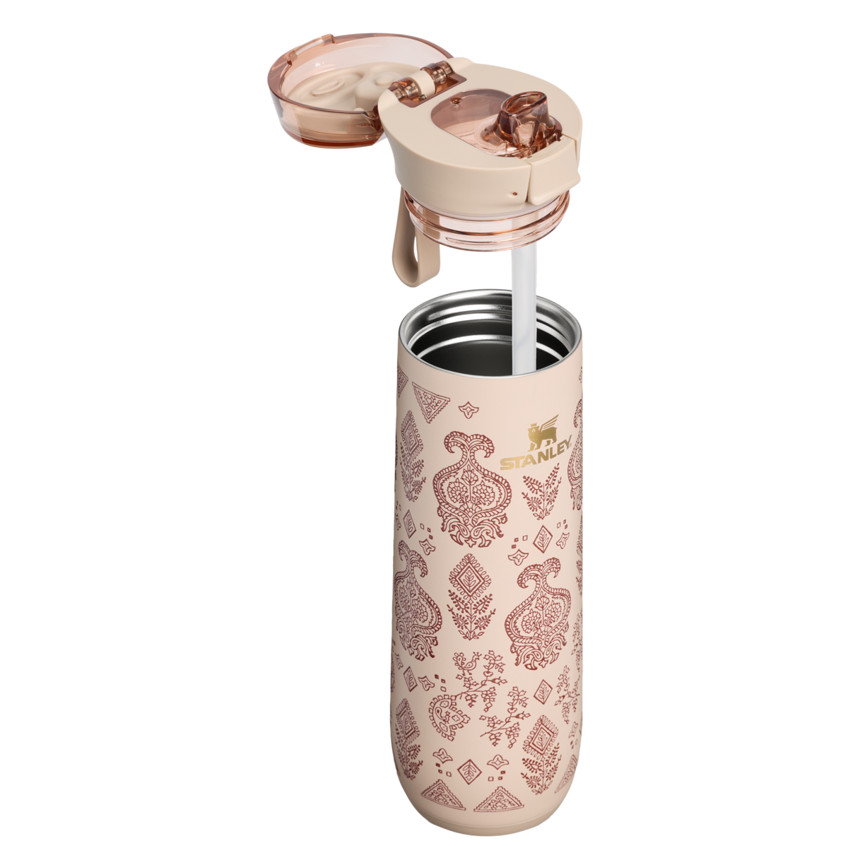 Stanley 1913 Stanley 1913 x Nest FlowState™ Spring Bottle 20 OZ in Deepa Brown Sugar | Cross Section View
