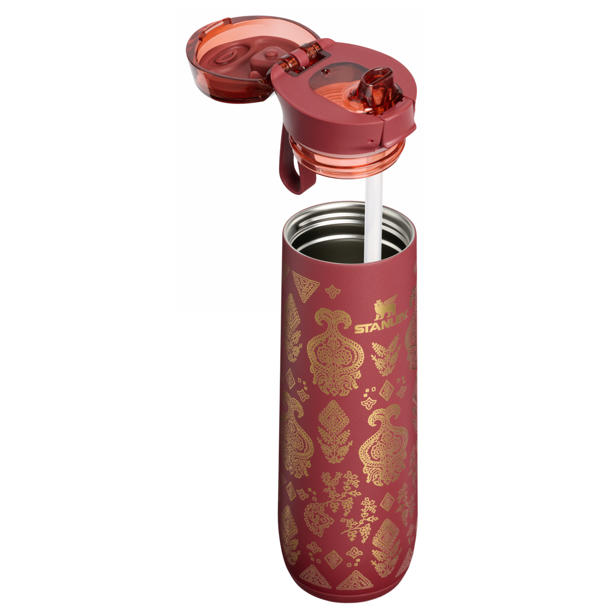 Stanley 1913 Stanley 1913 x Nest FlowState™ Spring Bottle 20 OZ in Deepa Rose | Cross Section View