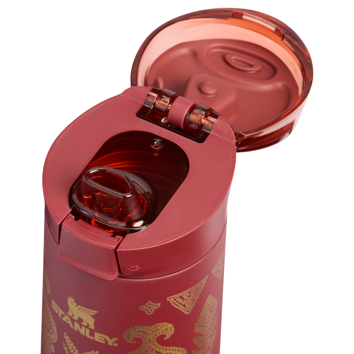 Stanley 1913 Stanley 1913 x Nest FlowState™ Spring Bottle 20 OZ in Deepa Rose | Lid Detailed View