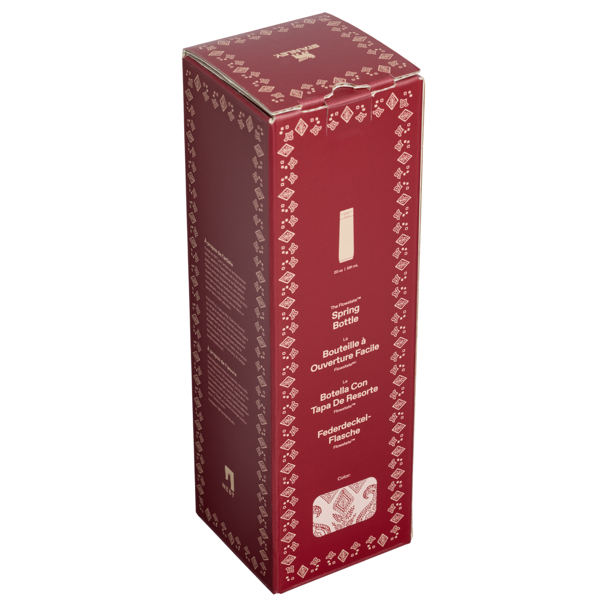 Stanley 1913 Stanley 1913 x Nest FlowState™ Spring Bottle 20 OZ in Deepa Rose | Back View