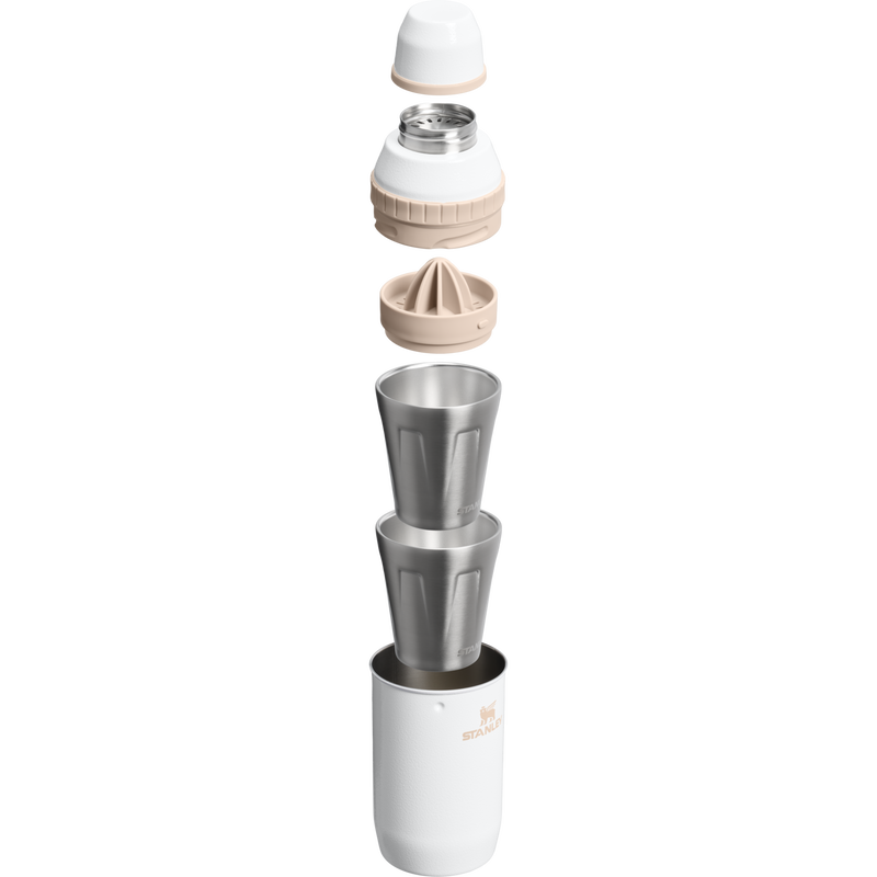 Stanley 1913 Adventure Happy Hour Cocktail Shaker Set in Hammertone Frost | Cross Section View