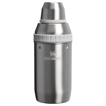 Stanley 1913 Adventure Happy Hour Cocktail Shaker Set in Stainless Steel Ash | Front View