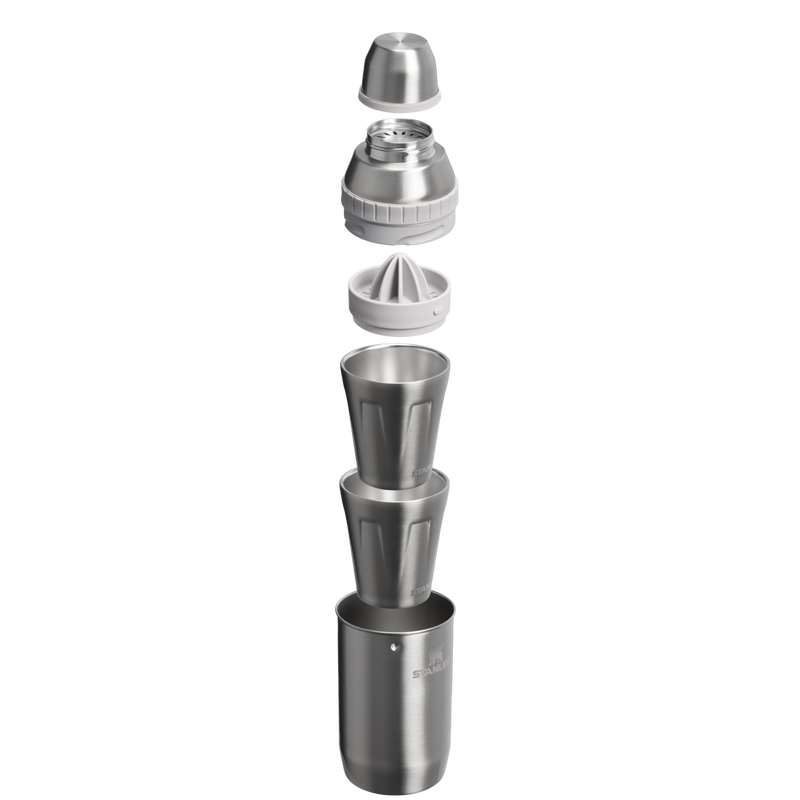 Stanley 1913 Adventure Happy Hour Cocktail Shaker Set in Stainless Steel Ash | Cross Section View