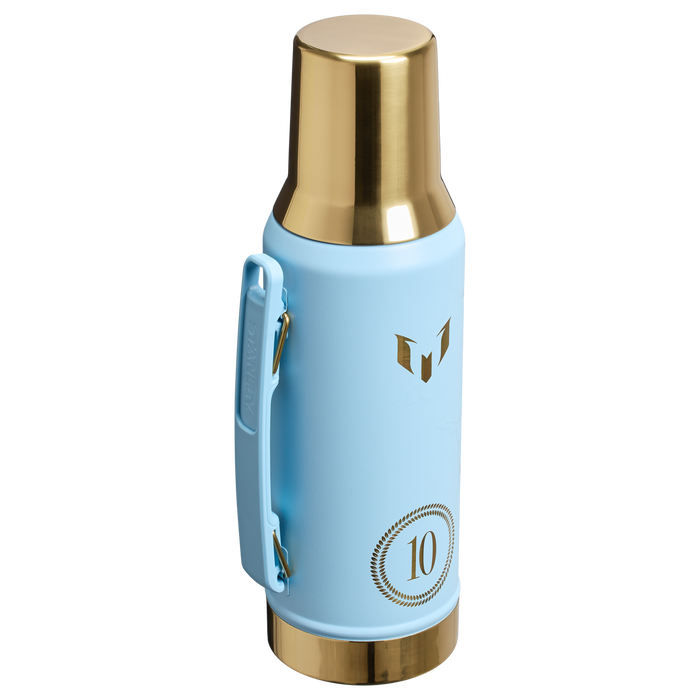 Stanley Messi 1.3 Quart Flow Mate Coffee System In Striker Blue With Gold Accents