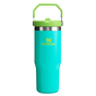 Stanley 30 OZ IceFlow Flip Straw Stainless Steel Tumbler In Tropical Teal