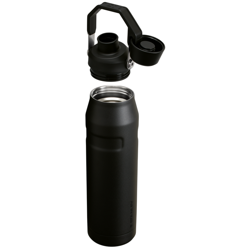 Stanley 1913 IceFlow™ Bottle with Fast Flow Lid 36 OZ in Black 2.0 | Cross Section View