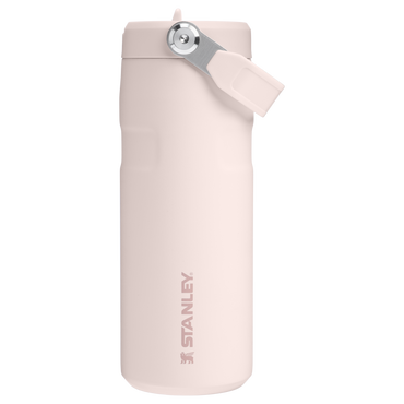 Stanley 16 OZ IceFlow Aerolight Water Bottle WIth Flip Straw Lid In Rose Quartz Pink