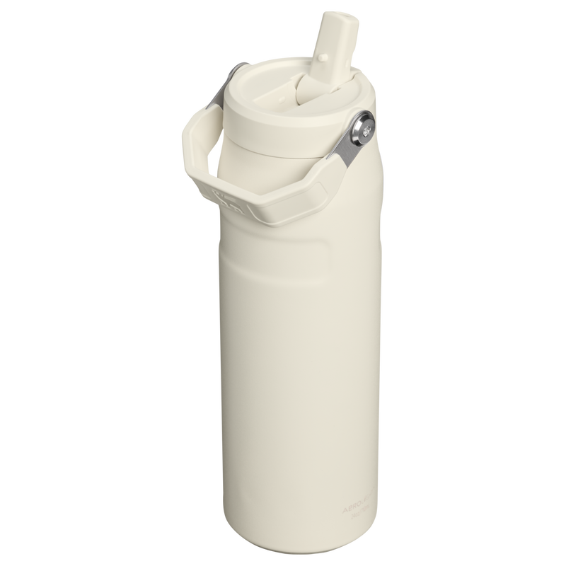 Stanley 1913 The IceFlow™ Bottle with Flip Straw Lid 24 OZ in Cream | Back View