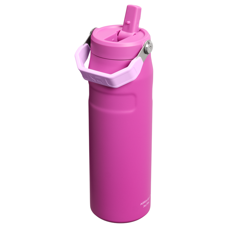 Stanley 1913 The IceFlow™ Bottle with Flip Straw Lid 24 OZ in Dark Blossom | Back View