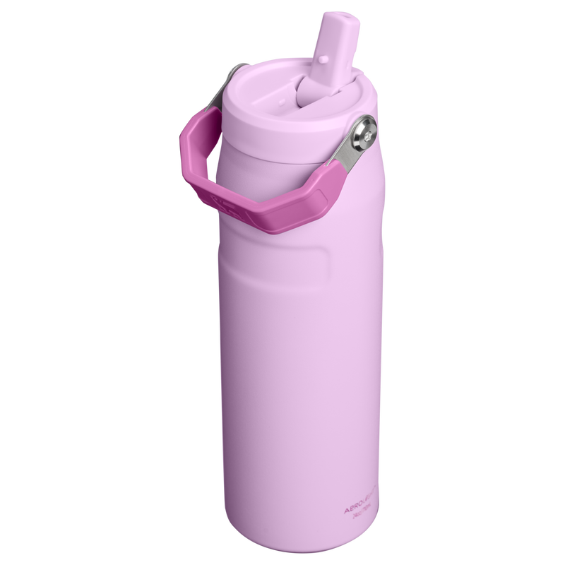 Stanley 1913 The IceFlow™ Bottle with Flip Straw Lid 24 OZ in Soft Orchid | Back View