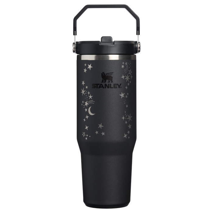 Stanley 1913 Halloween IceFlow®  Flip Straw Tumbler 2.0 30 OZ in Black Stardust | Front View