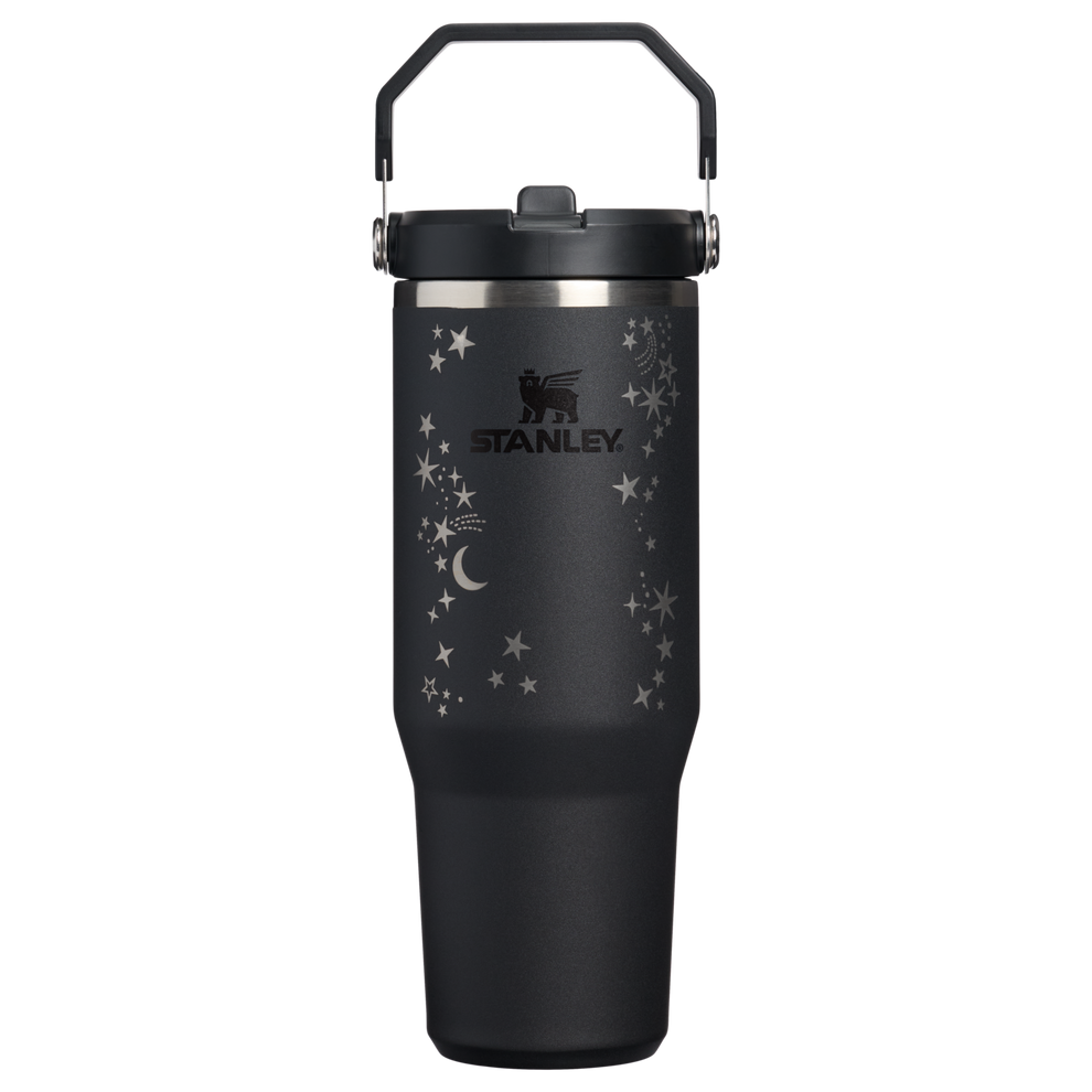 Stanley 1913 Halloween IceFlow®  Flip Straw Tumbler 2.0 30 OZ in Black Stardust | Front View