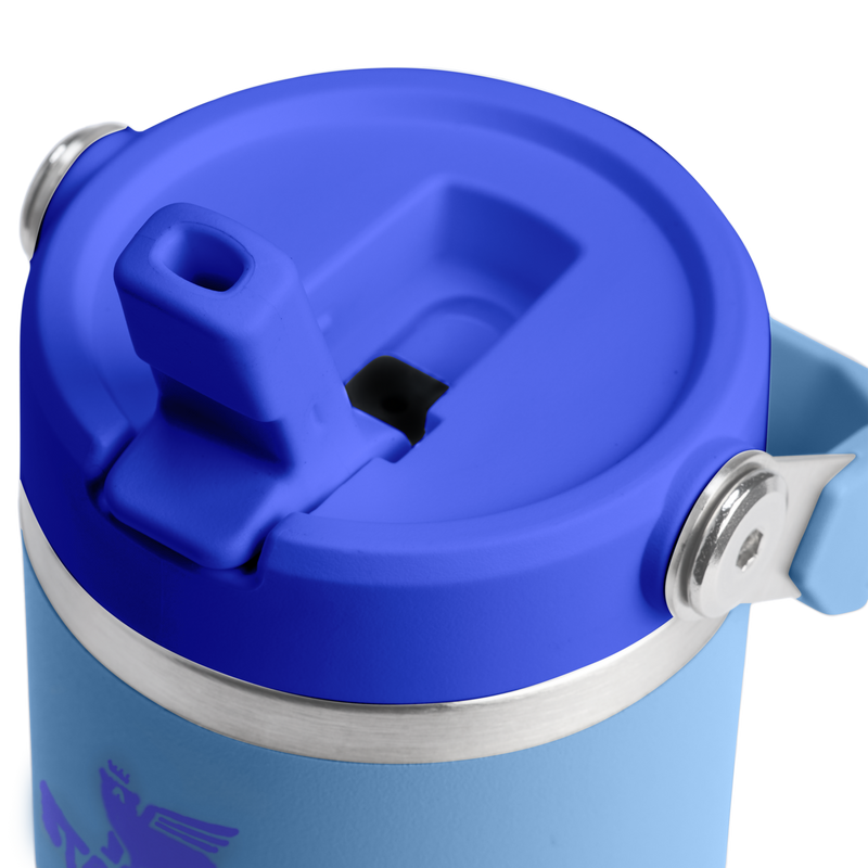 Stanley 1913 The IceFlow™ Flip Straw Tumbler 14 OZ in Blue Sky | Lid Detailed View