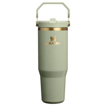 Stanley 30 OZ IceFlow Flip Straw Stainless Steel Tumbler In Juniper Green