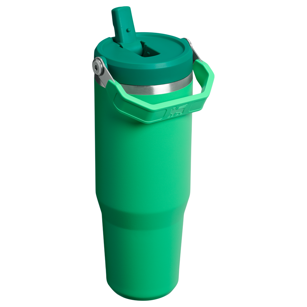 Stanley 30 OZ Ice Flow Flip Straw Insulated Tumbler In Meadow Green