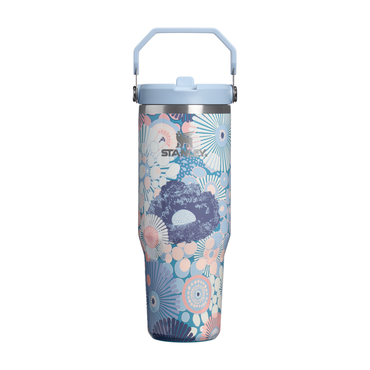 Stanley 1913 The IceFlow™ Flip Straw Tumbler 30 OZ in Blue Dream Wildflower | Front View