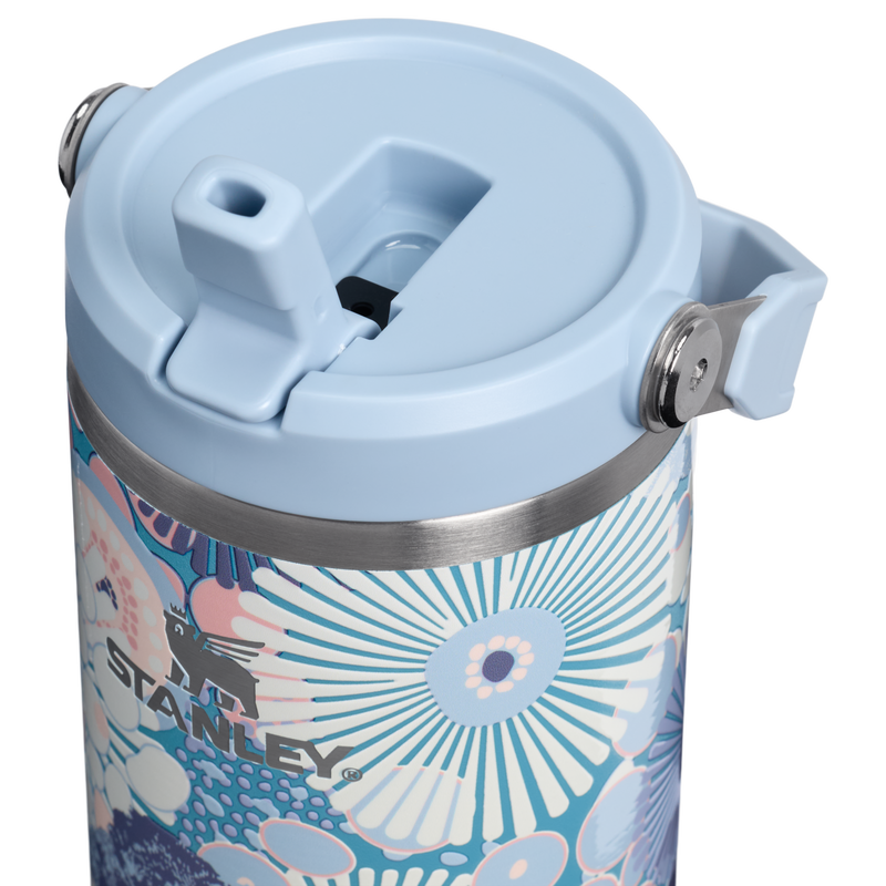 Stanley 1913 The IceFlow™ Flip Straw Tumbler 30 OZ in Blue Dream Wildflower | Lid Detailed View