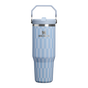Swatch for Stanley 1913 The IceFlow™ Flip Straw Tumbler 30 OZ in Linen Blue Tile | Front View