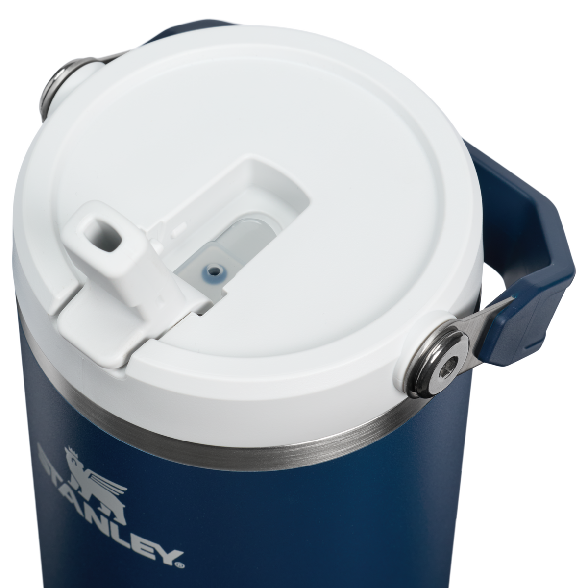 Stanley 1913 The IceFlow™ Flip Straw Tumbler 40 OZ in Dark Navy | Lid Detailed View