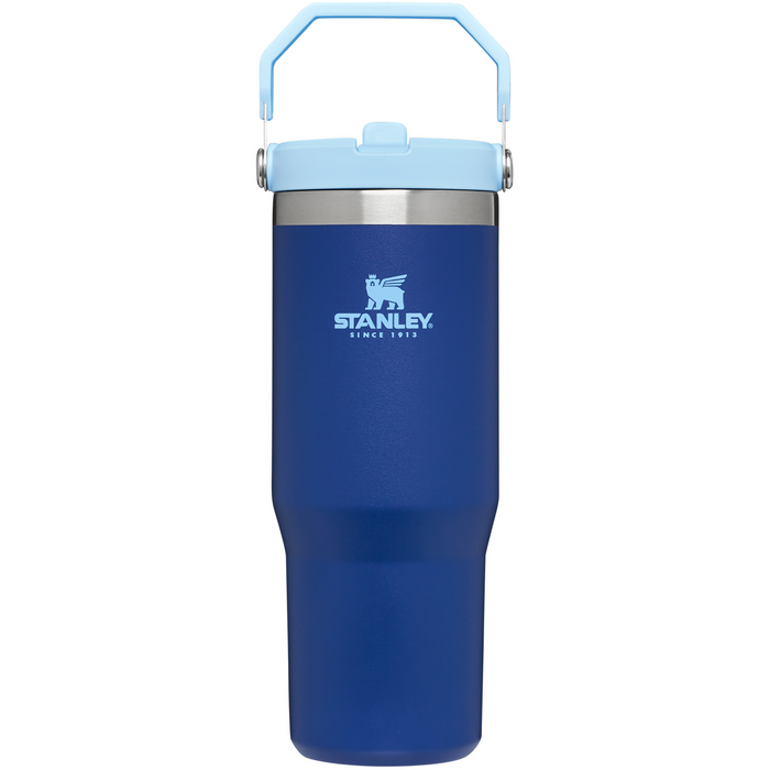 Stanley 30 oz IceFlow Flip Straw Water Bottle In Lapis Blue