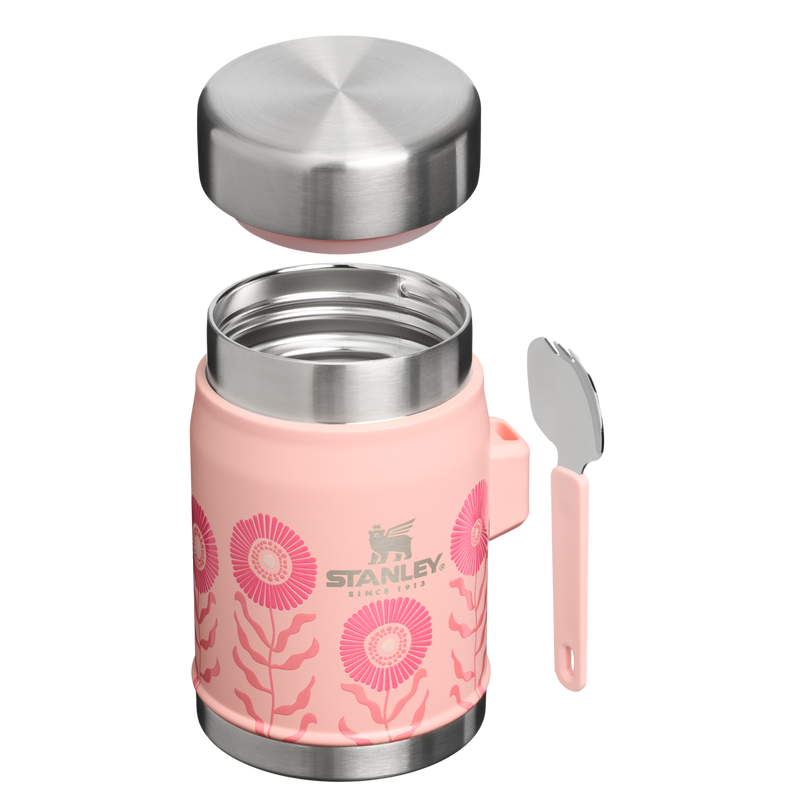 Stanley 1913 Classic Legendary Food Jar + Spork 14 OZ in Sorbet Garden | Cross Section View