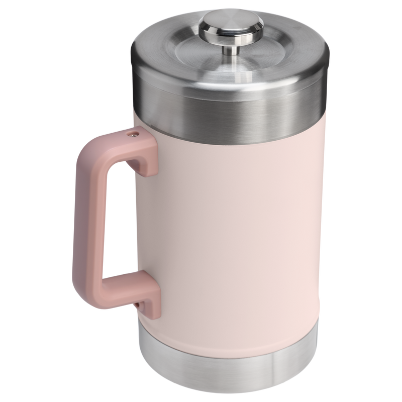 Stanley 1913 Classic Stay Hot French Press 48 OZ in Rose Quartz | Back View