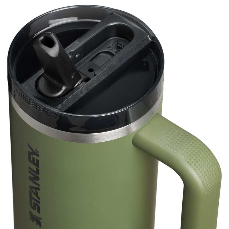 Stanley 1913 The Quencher ProTour Flip Straw Tumbler 30 OZ in Dried Pine | Lid Detailed View