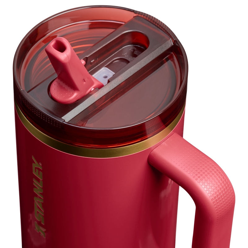 Stanley 1913 The Cheers & Cheer Quencher ProTour Flip Straw Tumbler 40 OZ - Stanley Create in Holly Berry Gloss | Lid Detailed View