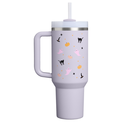 Stanley 1913 Halloween Quencher® H2.0 Flowstate™ Tumbler | 40 OZ in Purple Dust Spooky Friends